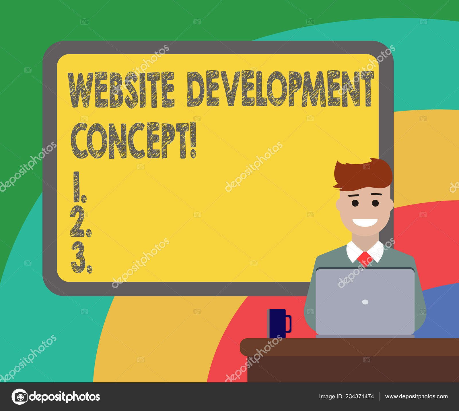 Conceptual Hand Writing Showing Website Development Concept