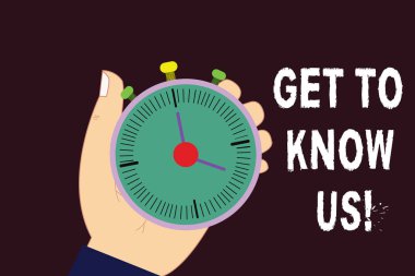 Almak için bize gösterilen metin işareti. Deneyim ve bilgi Hu analiz el Holding mekanik Stop Watch Zamanlayıcı Start Stop butonu ile paylaşımı kavramsal fotoğraf bağlama bağ.