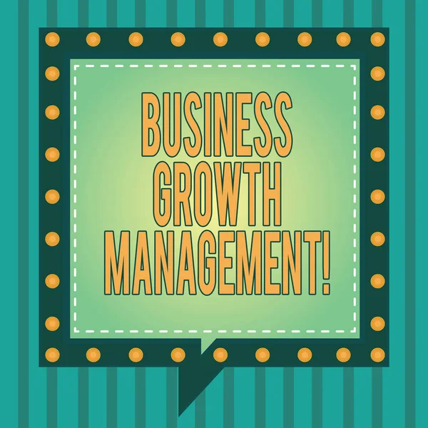 Texto Escritura Palabras Business Growth Management Concepto Negocio Para Impulsar —  Fotos de Stock