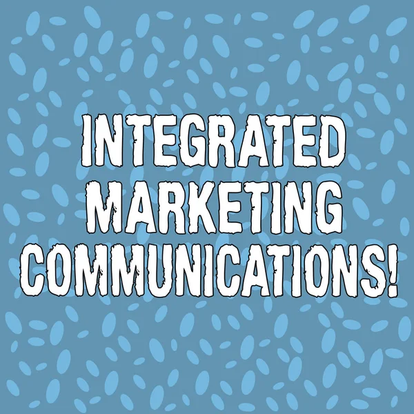 Handwriting text Integrated Marketing Communications. Concept meaning Linked all forms or communication Various Halftone Oblong size in Random Blank Copy Space for Presentation.