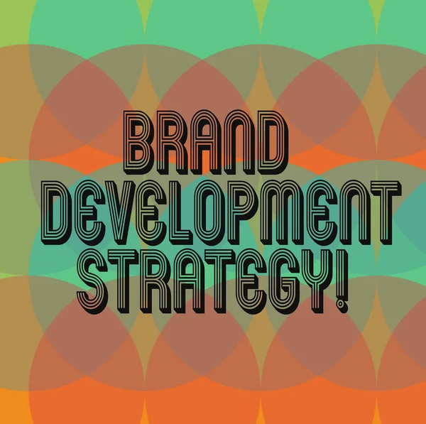 Text sign showing Brand Development Strategy. Conceptual photo analysis and planning of brand perceive in market Circles Overlay Creating Spectrum Blank Copy Space for Poster Presentation.