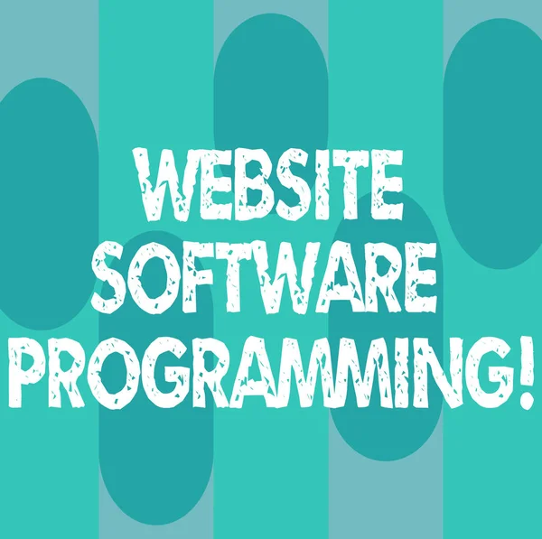 Conceptual hand writing showing Website Software Programming. Business photo showcasing coding or programming that enables website Oblong Multi Tone Blank Copy Space for Poster Wallpaper.