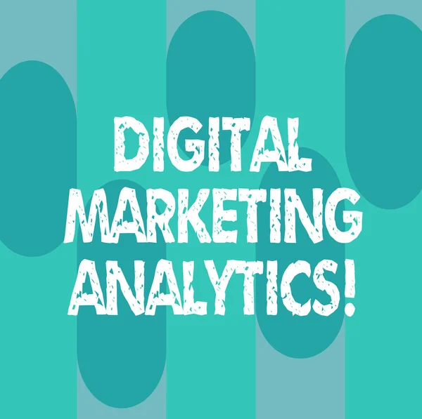 Ecriture conceptuelle montrant Digital Marketing Analytics. Photo d'affaires mettant en valeur la mesure des mesures d'affaires comme le trafic et conduit Oblong Multi Tone vide espace de copie pour Affiche Fond d'écran . — Photo