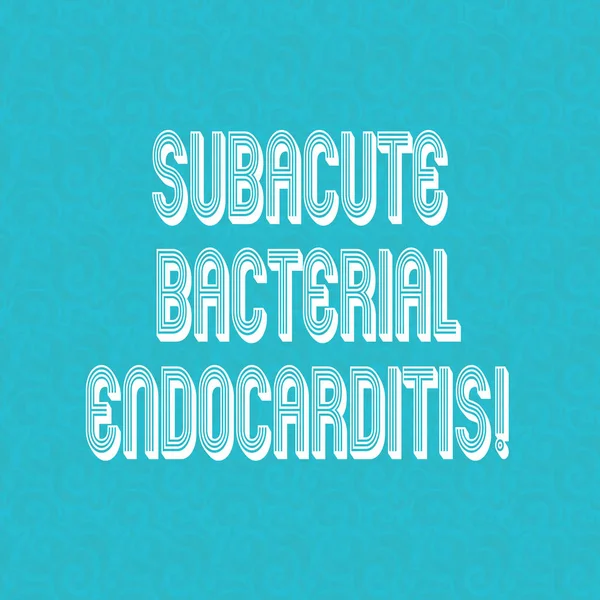 Текст знака показ підгострій бактеріальних ендокардиту. Концептуальні фото інфекції внутрішнього облицювання серце напівтонових водяний знак безшовні зображення оформлення фотоальбомів друкує на порожній квадрат. — стокове фото