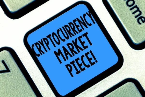 Sinal Texto Mostrando Cryptocurrency Market Piece Foto Conceitual Ativo Digital — Fotografia de Stock