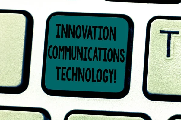 Textový Znak Ukazovat Inovační Komunikační Technologie Konceptuální Fotografie Zlepšení Služeb — Stock fotografie