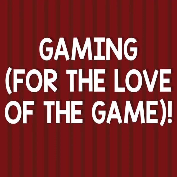 Текст знака показ ігор для Love з Гра. Концептуальні фото нової технології стратегії розваги безшовні вертикальні прямих ліній двох тон смуги в порожній квадрат фото. — стокове фото