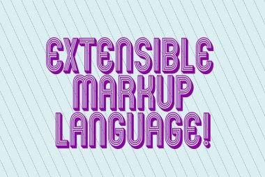 El yazısı metin Genişletilebilir Biçimlendirme Dili. Öğe boş Pastel dikdörtgen çapraz Dikişsiz düz noktalı çizgiler fotoğraf ile tanımlamak için etiket kullanın kavramı anlam bilgisayar dili.