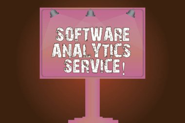 Kavramsal el yazılım Analytics hizmeti gösterilen yazma. İş fotoğraf metin işlemleri geliştirmek ve gelir boş lamba ışıklı renk tabela açık reklamlar üzerine monte bacak oluşturmak için kullanılır.
