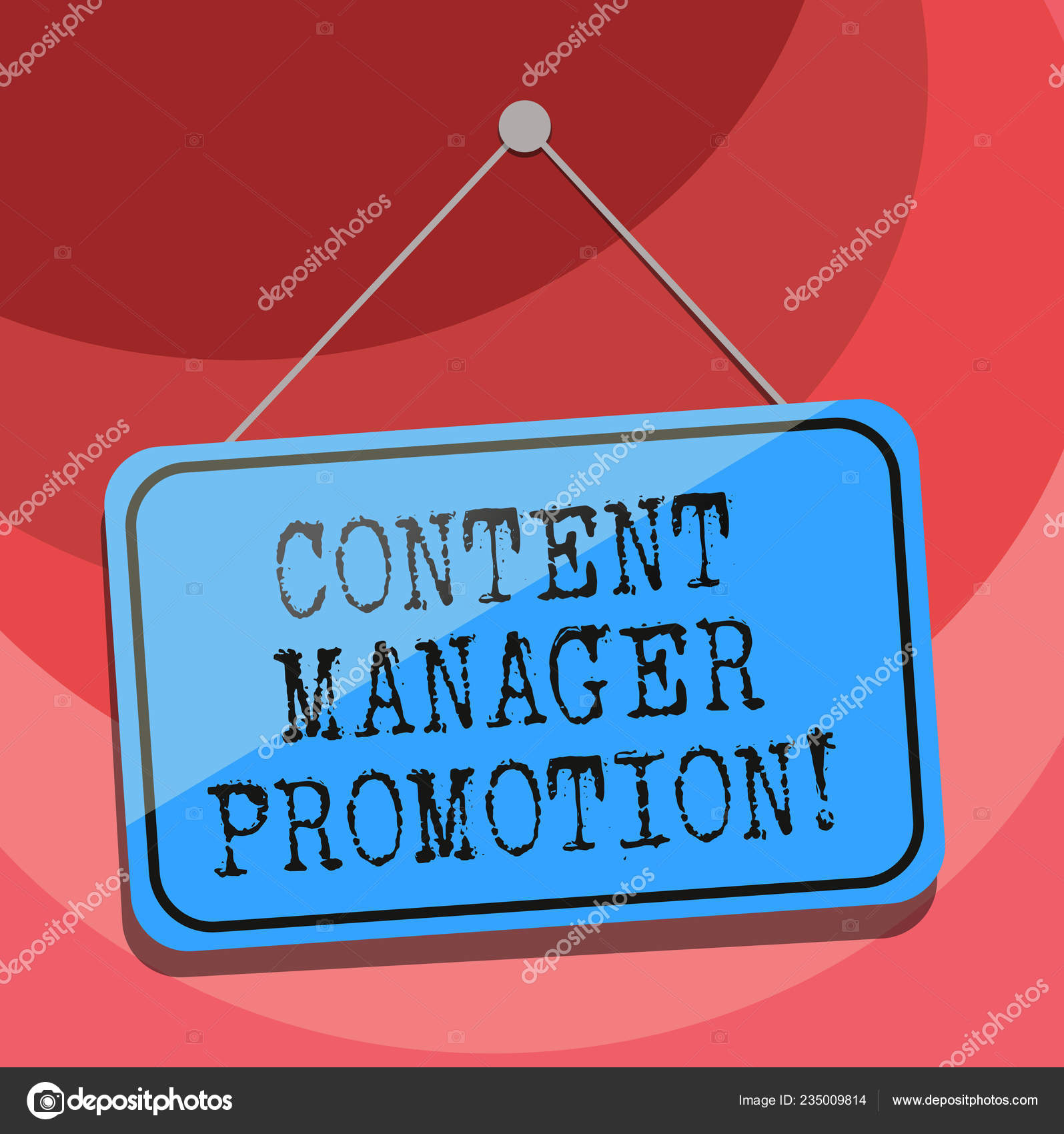 Text Sign Showing Content Manager Promotion Conceptual