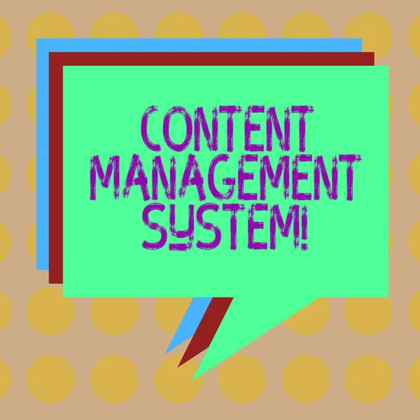 Word Tekst Intoetsen Content Managementsysteem Bedrijfsconcept Voor Managen Creatie Hervorming — Stockfoto