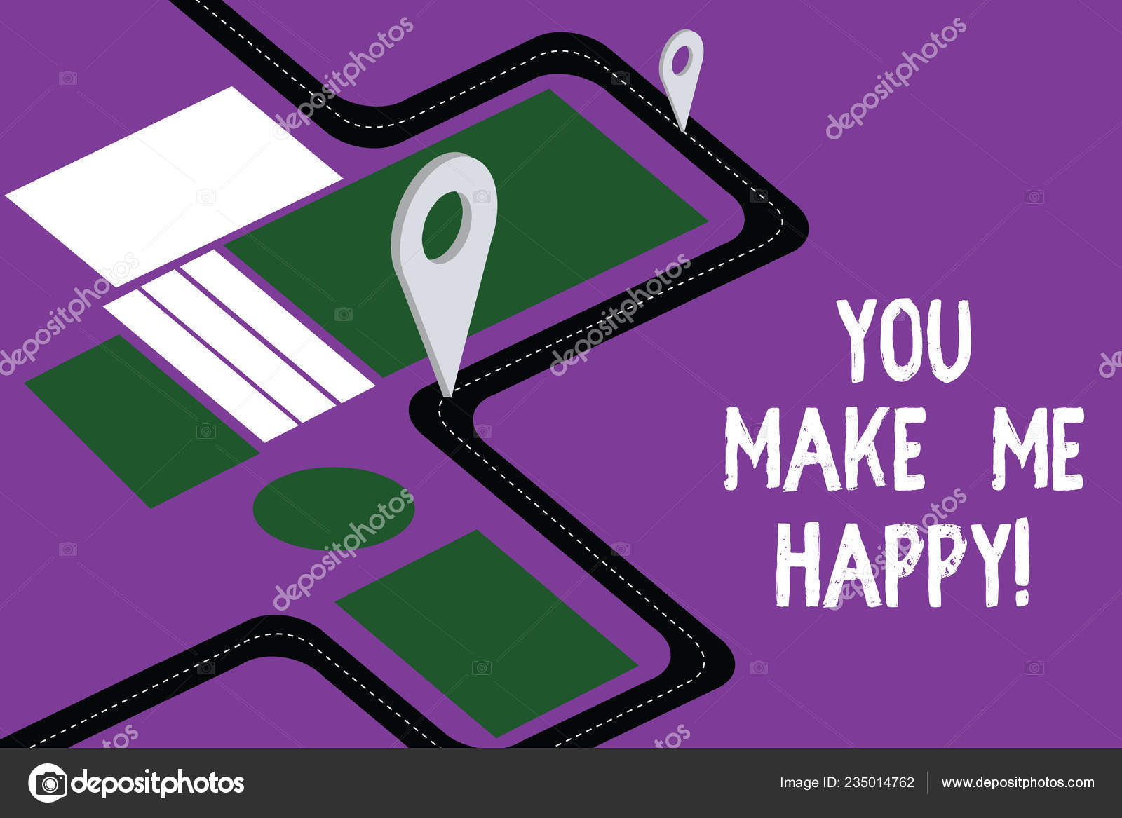 Handwriting Text You Make Me Happy Concept Meaning Something Or