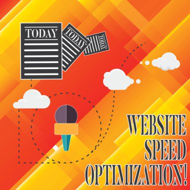 El yazısı metin Web sitesi hız optimizasyonu. Geliştirin Web sitenizin hızı sürücü iş hedefleri bilgi ve belgeleri geçen bulut hızlı Hosting veri teslimini sokmak için anlam kavramı.