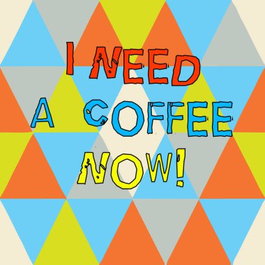 Gösterilen A kahve şimdi gerekir Not yazma. Sıcak içecek uyanık olması gereken motive fotoğraf iş vitrine var oluşturup başka bir şekil Multi renk kopya alanı oluşturan enerji üçgenler.