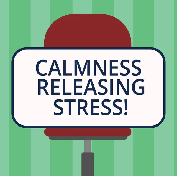 Écriture Manuscrite Texte Calme Relâcher Stress Concept Signifiant Stress Analyse — Photo