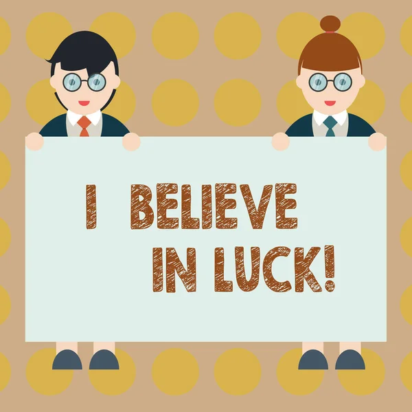 Tulisan Kata Believe Luck Konsep Bisnis Untuk Memiliki Iman Dalam — Stok Foto