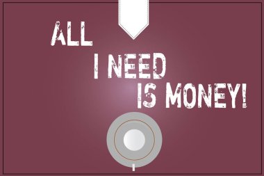 Metin yazma, Word tüm ben para lazım. Gol kahve Kupası fincan tabağı üst görünüm fotoğraf Snap boş renk planlayıcısı yansıması gerçekleştirmek için iş kavramı mali sorunları para için gereken.