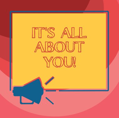 Bu S olduğunu tüm hakkında size gösterilen metin işareti. Kavramsal fotoğraf Expressing roanalysistic duygu ve olumlu duygular megafon ses simgesini ana hatlarıyla boş Meydanı hoparlör metin yer fotoğraf.