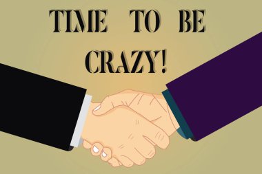 Zaman için olmak deli gösterilen Not yazma. Boş zaman birkaç dakika dinlenmek fotoğraf iş vitrine mutlu günler bir parti Hu Analizi Çalkalamalı eller anlaşması işaret saygı ve onur.