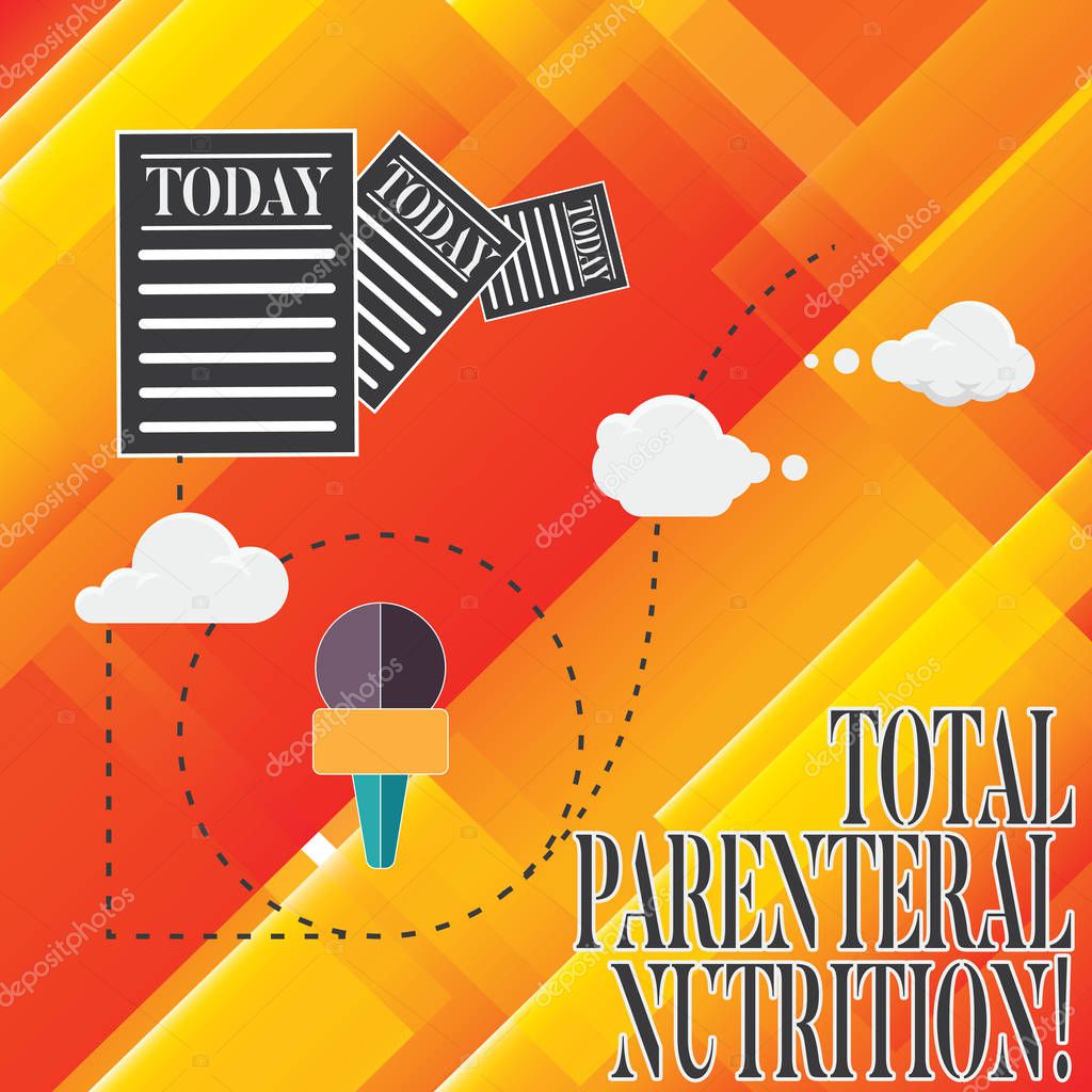 Handwriting Text Total Parenteral Nutrition Concept Meaning Infusing A Specific Form Of Food Through A Vein Information And Documents Passing Thru Cloud Hosting Fast Delivery Of Data Larastock