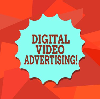 Word metin Dijital Video reklam yazma. Video içerik boş mühür etiket amblemi Monogram pul sembol en iyi kalite için gölgeli şeklinde meşgul kitle için iş kavramı.