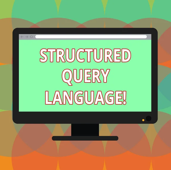 Word writing text Structured Query Language. Business concept for