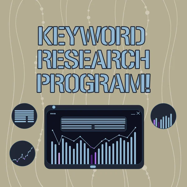 编写文本关键字研究计划 概念意义搜索引擎优化数字组合平板电脑屏幕上的数字组合的基本实践 — 图库照片