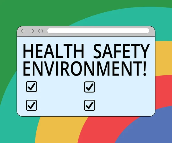 Conceptual hand writing showing Health Safety Environment. Business photo text Environmental protection and safety at work Monitor Screen with Progress Control Bar Blank Text Space.