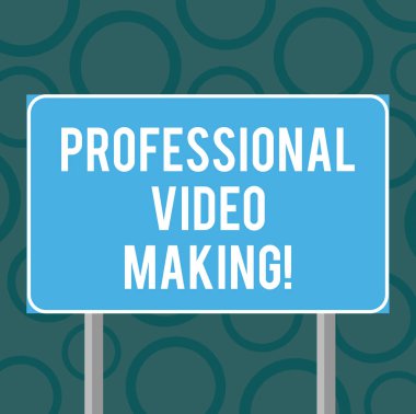 Profesyonel Video yapma gösterilen Not yazma. Film yapımı dijital olarak iki bacak ve anahat ile uzman bir boş açık renk tabelasını fotoğraf tarafından kaydedilen görüntüleri vitrine iş fotoğraf.