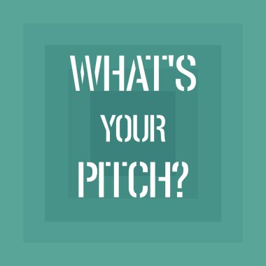 Ne S's Your Pitchquestion gösterilen metin işareti. Kavramsal fotoğraf yapmak bir şey geometrik şekil birden çok noktalı resim kareler Overlaying gibi tünel fotoğraf almak için kararlı bir çaba.