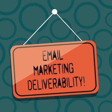 E-posta pazarlama Deliverability gösterilen Not yazma. Aboneleri boş asılı renk kapı pencere tabela dize ve çakmak ile iş fotoğraf vitrine yeteneği sunmak için e-postaları.