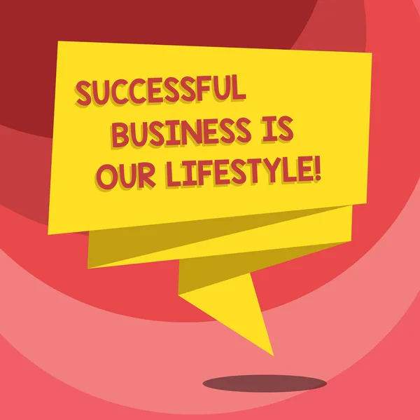 Text Sign Showing Successful Business Our Lifestyle Conceptual Photo Used — Stock Photo, Image