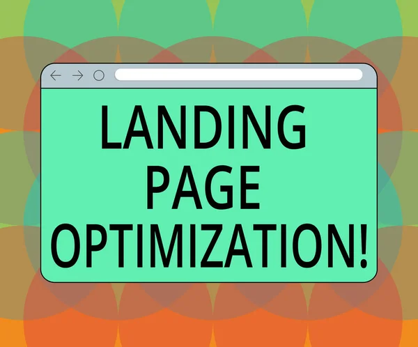 Word writing text Landing Page Optimization. Business concept for Improve elements of a website to rise conversion Monitor Screen with Forward Backward Progress Control Bar Blank Text Space.