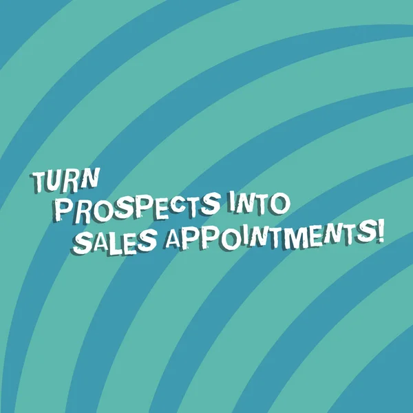 Text sign showing Turn Prospects Into Sales Appointments. Conceptual photo Converting leads in customers Quarter Circle Halftone Blank Space for Poster Presentations Web Design.