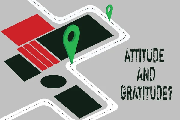 Sana kirjoittaa tekstiä Asenne ja Gratitudequestion. Liiketoimintakonsepti ilmaista kiitollisuutta ja arvostusta Etenemissuunnitelma Navigointi tusmerkki 3D paikannin Pin Suunta Reitti Neuvonta . — kuvapankkivalokuva