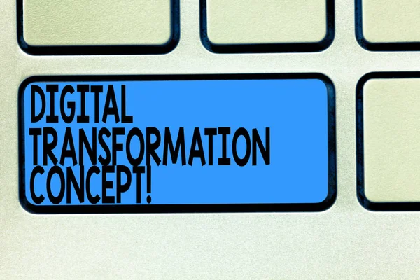 El yazısı metin dijital dönüşüm kavramı. Dijital teknoloji klavye tuşuna basarak tuş takımı fikir bilgisayar ileti oluşturmak için niyet Going kağıtsız kullanımı anlam kavramı.