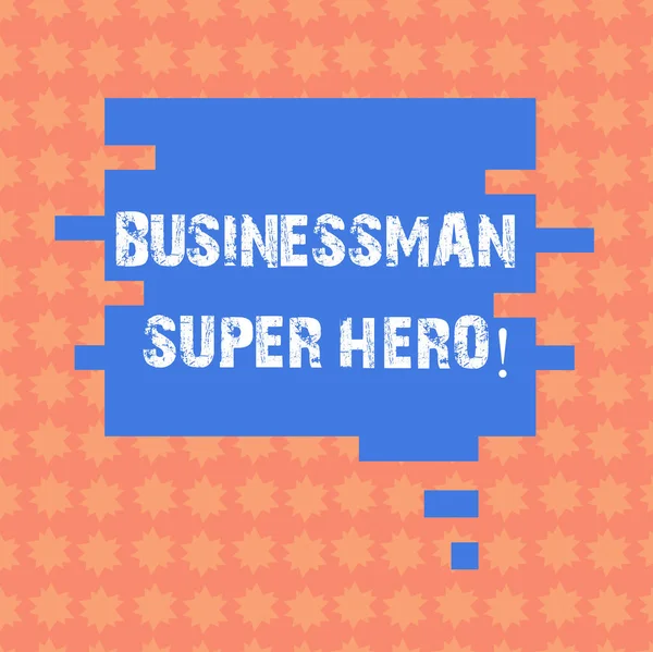 Uwaga: pisanie Wyświetlono Businessanalysis Super Hero. Biznesowe zdjęcie prezentujący ponosi ryzyko przedsiębiorstwa lub przedsiębiorstwa dymek w Puzzle kształt kawałek za prezentację reklamy. — Zdjęcie stockowe