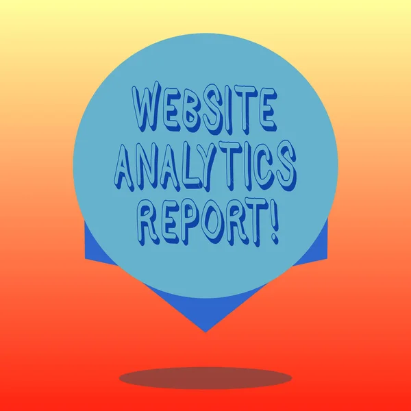 Handwriting text Website Analytics Report. Concept meaning procedures used to optimize the rank of the website Blank Color Circle Floating photo with Shadow and Design at the Edge.