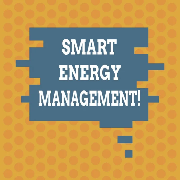 Writing note showing Smart Energy Management. Business photo showcasing Lessen consumer dependence on conventional energy Speech Bubble in Puzzle Piece Shape for Presentation Ads.