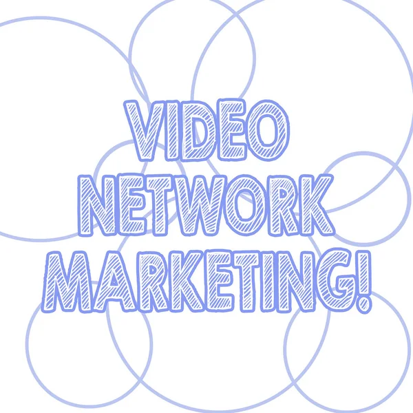 Handwriting text writing Video Network Marketing. Concept meaning Engaging video into your marketing campaign Outlines of Round Shape in Different Size Circle Loop Ring Hoop photo.