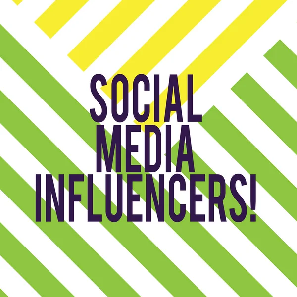 Writing note showing Social Media Influencers. Business photo showcasing showing who have a reputation for their knowledge Diagonal Twotone Lines photo Forming Triangular Shape Copy Space.