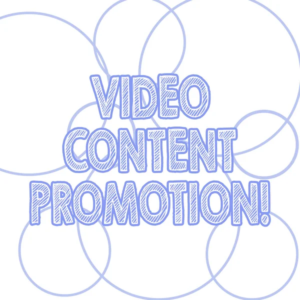 Handwriting text writing Video Content Promotion. Concept meaning video with the intent to promote the products Outlines of Round Shape in Different Size Circle Loop Ring Hoop photo.