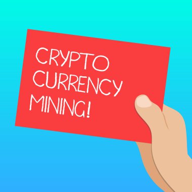 El yazısı metin şifreleme para birimi madenciliği. Kavram anlam kayıt işlem kaydı blockchain sistem çizilmiş Hu analiz el Holding sunulması boş renk kağıt karton fotoğraf.