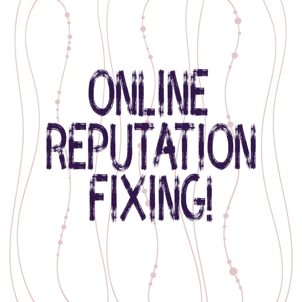 Text sign showing Online Reputation Fixing. Conceptual photo Taking control of the online conversation Vertical Curved String Free Flow with Beads Seamless Repeat Pattern photo.