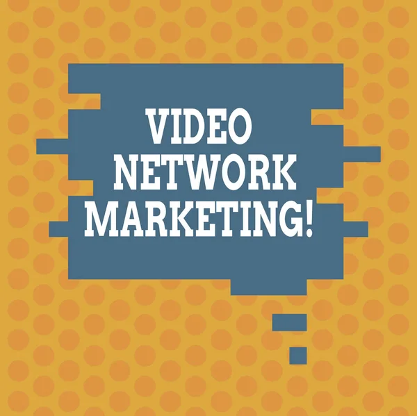 Writing note showing Video Network Marketing. Business photo showcasing Engaging video into your marketing campaign Speech Bubble in Puzzle Piece Shape for Presentation Ads.