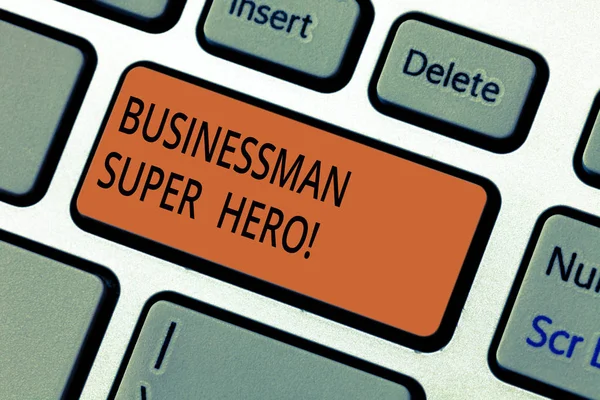 Tekst teken weergegeven: Businessanalysis Super Hero. Conceptuele foto wordt ervan uitgegaan dat het risico van een bedrijf of onderneming toetsenbordtoets voornemen om computer bericht te drukken toetsenblok idee te maken. — Stockfoto