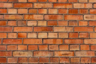 Eski kırmızı tuğla duvar arka plan doku kapatın. tuğla duvar dokulu deseni için sürekli Çoğalt