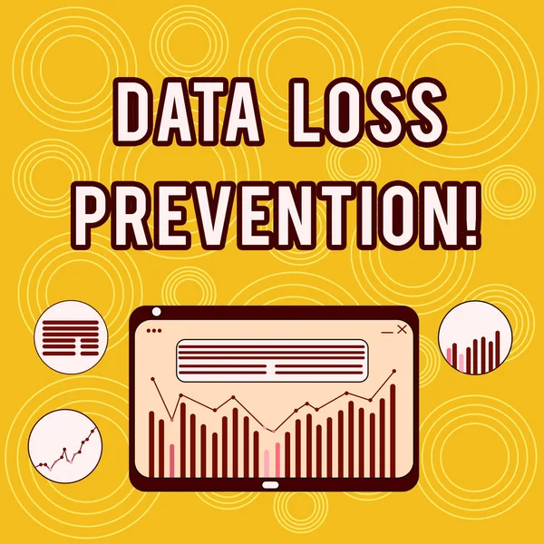 Adatvesztés megelőzése a következő Megjegyzés írása. Üzleti fénykép bemutató szoftver felismeri a lehetséges adat megsérti digitális kombináció a vonal adatok grafikus oszlopdiagram a Tablet PC képernyőjén. — Stock Fotó