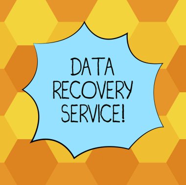 El yazısı metin veri kurtarma hizmeti. Promosyon reklamları için erişilemez ya da kayıp veri boş renk patlama patlama çığlık konuşma balonu fotoğraf alma işlemi anlam kavramı.