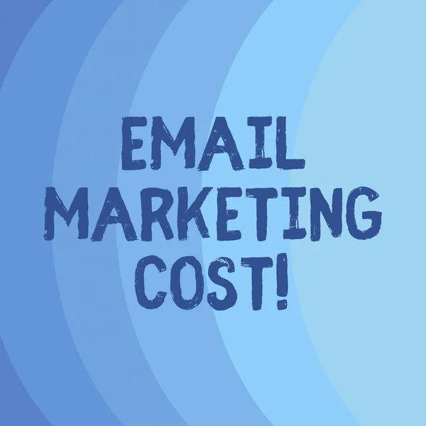 Begrebsmæssig håndskrift, der viser Email Marketing Cost. Business foto fremvisning Er prisen for at sende tusind e-mails Blank Lodret kurve Strip Monokrom Farve i sømløse . - Stock-foto